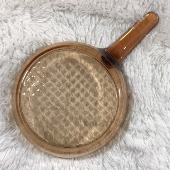 NWOT Visions Cookware 7.25" Glass Ceramic Brown Transparent Skillet - Picture 4 of 6
